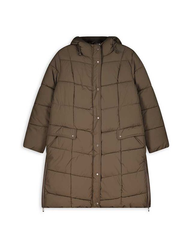 Téli dzseki - Steppelt varrással - sötétzöld