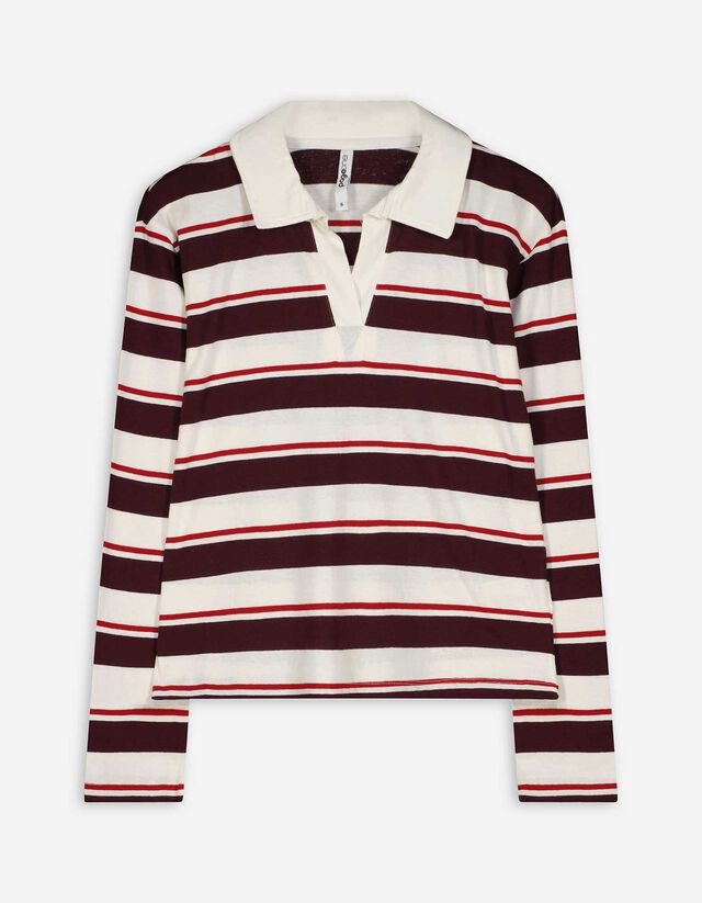 Hosszú ujjú póló - Csíkos - feher