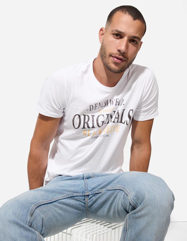 Póló - Nyomott minta - sárga