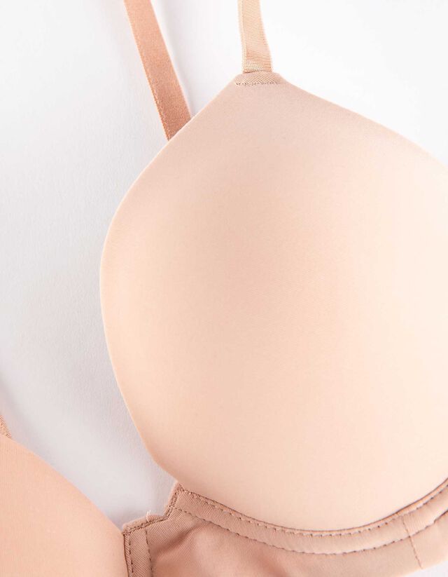 Sima felületű melltartó - mikroszálas - rozsaszin