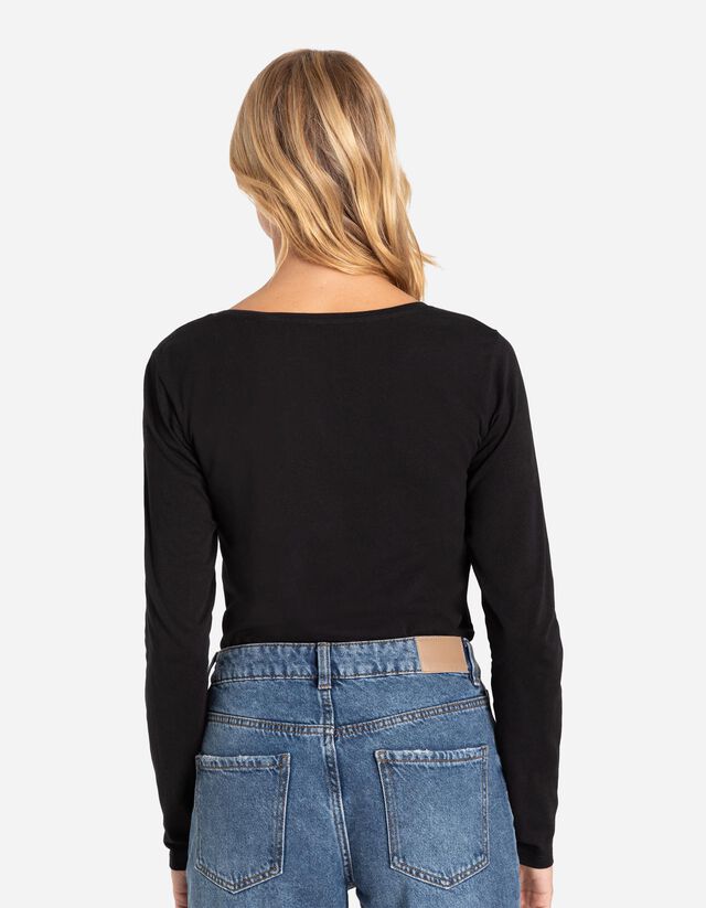 Hosszú ujjú felső - Alapvető - bézs