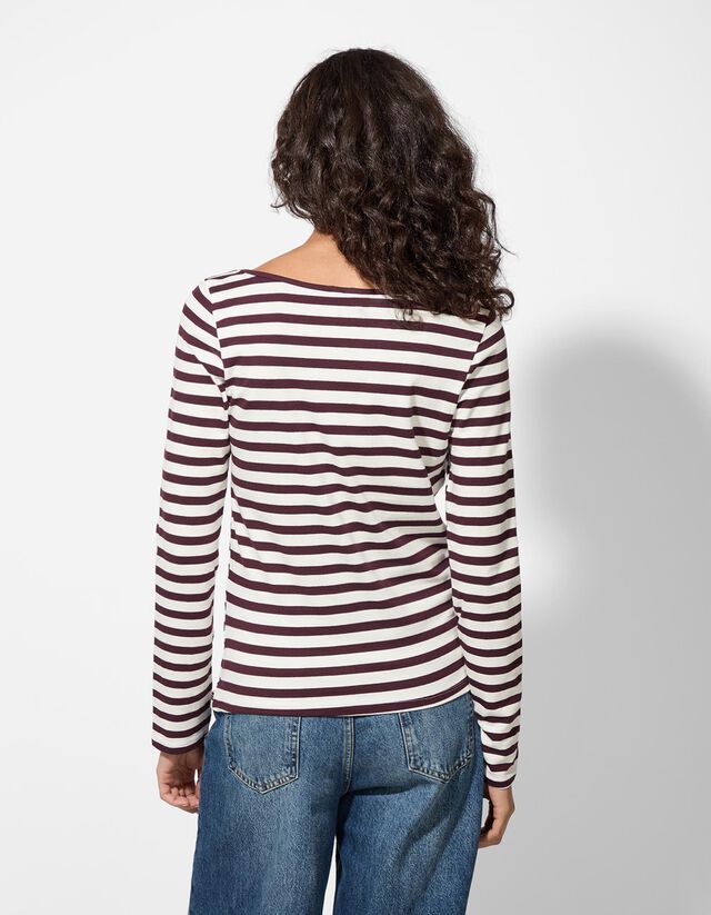 Hosszú ujjú felső - Pamut - sotetlila