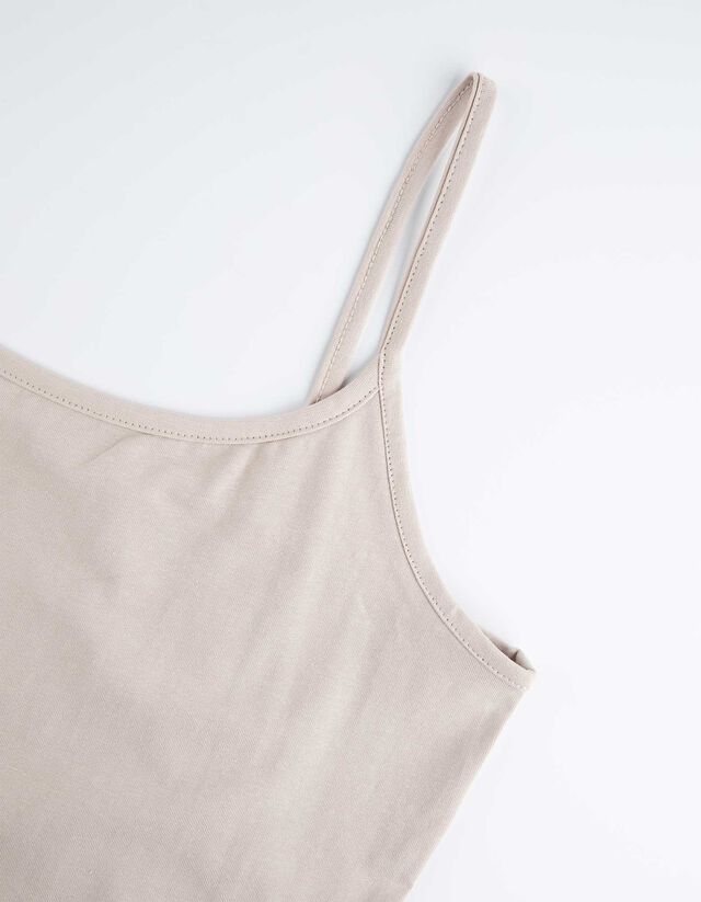 Ujjatlan felső - Spagettipántos - vilagos szurke