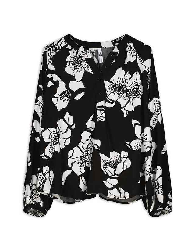 Blúz - Virágmintás - feher