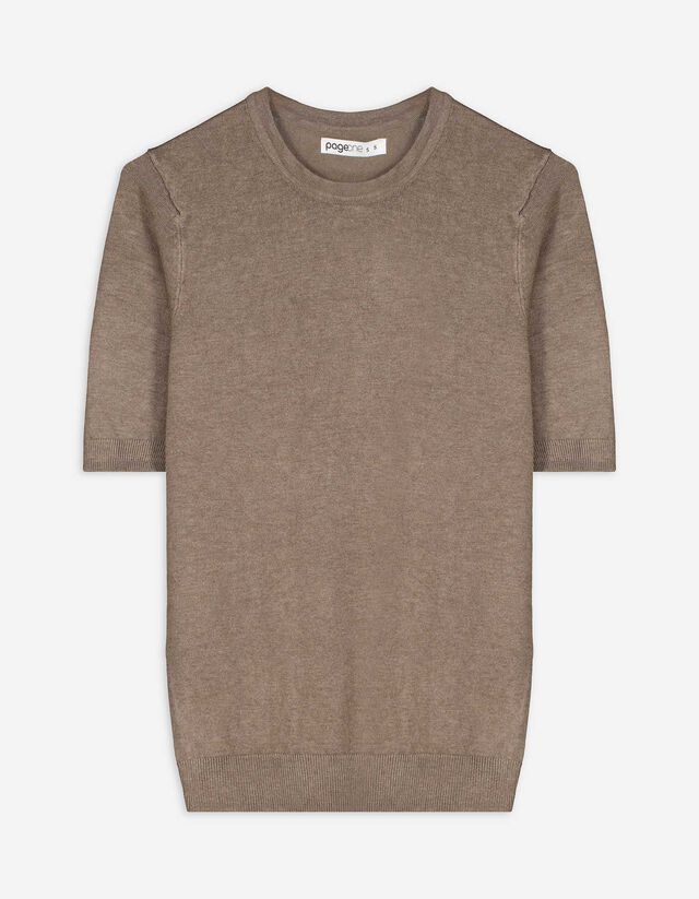 Pulóver - Rövid ujjú - sötétszürke