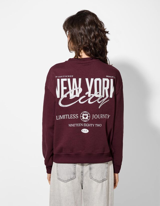 Melegítőfelső - Hátul nyomtatott minta - vilagoskek