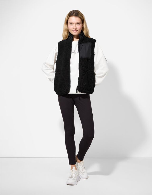 Mellény - Plüss - fekete