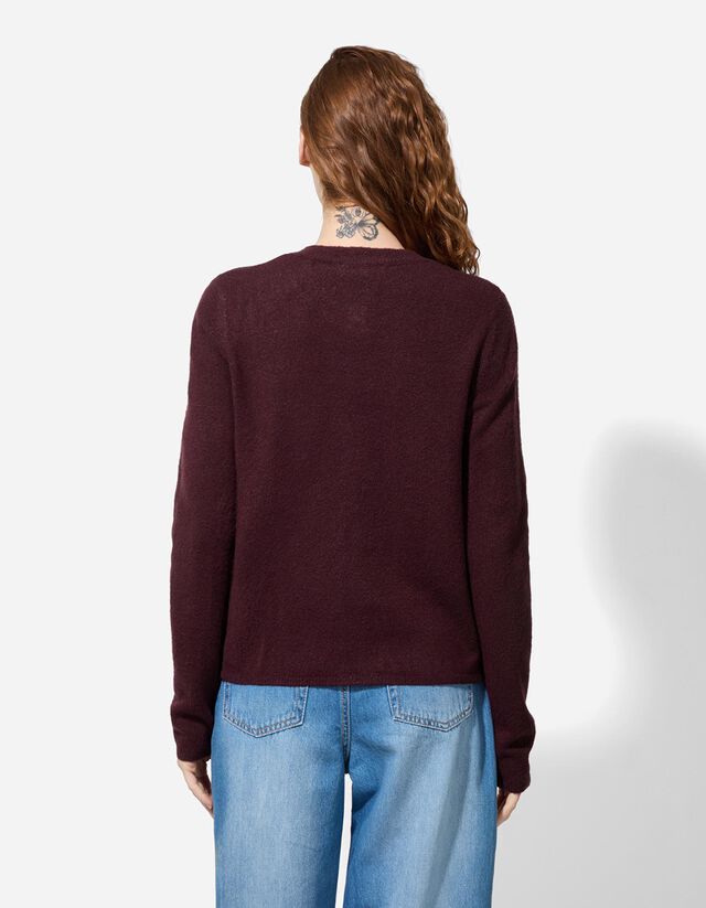 Kardigán - Gombolópántos - sotetlila