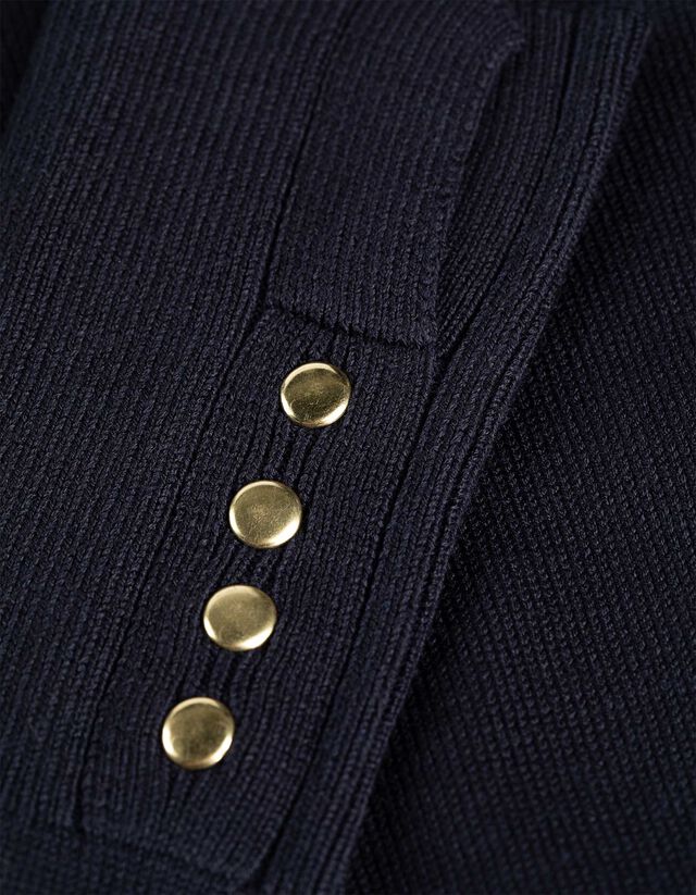 Pulóver - Díszgombokkal - sotetlila