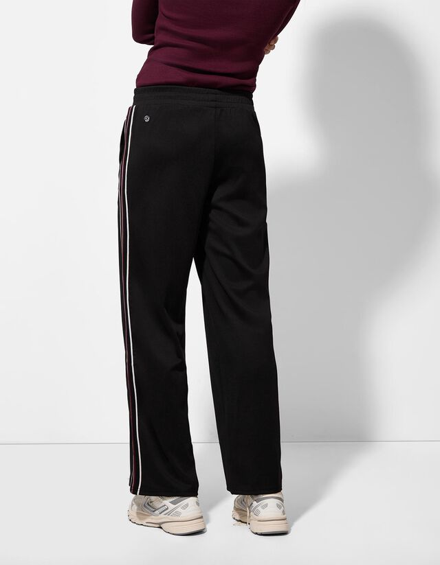 Bő nadrág - Oldalcsíkos - mélyvörös