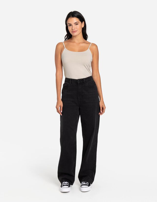 Ujjatlan felső - Spagettipántos - vilagos szurke