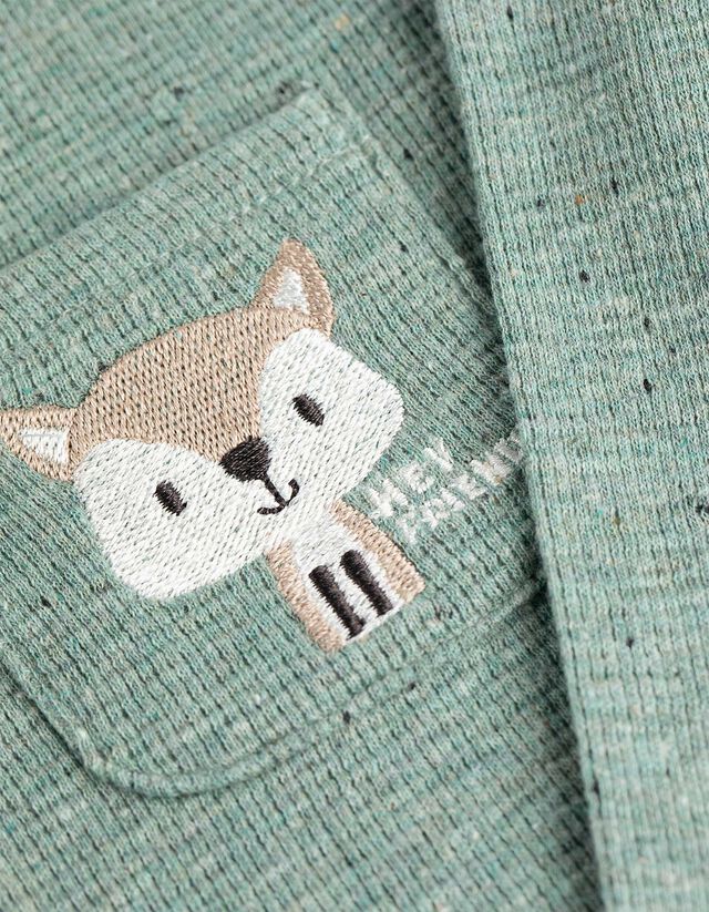 Hosszú ujjú felső - Gofri szerkezet - türkiz