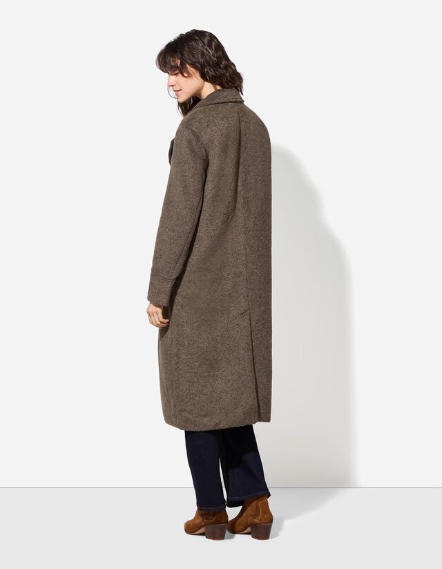 Kabát - Gyapjú megjelenés - barna