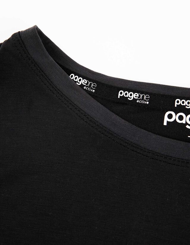 Hosszú ujjú felső - Lélegző szövet - fekete