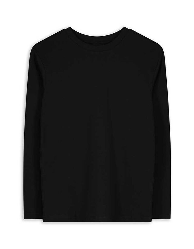 Hosszú ujjú felső - Pamut - fekete