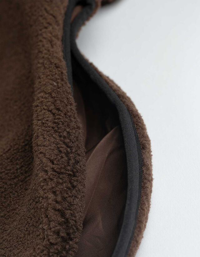 Kabát - Plüss - sötétbarna