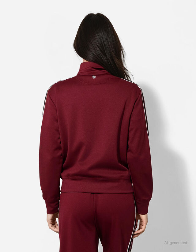 Cipzáros melegítőfelső - Oldalcsíkos - fekete