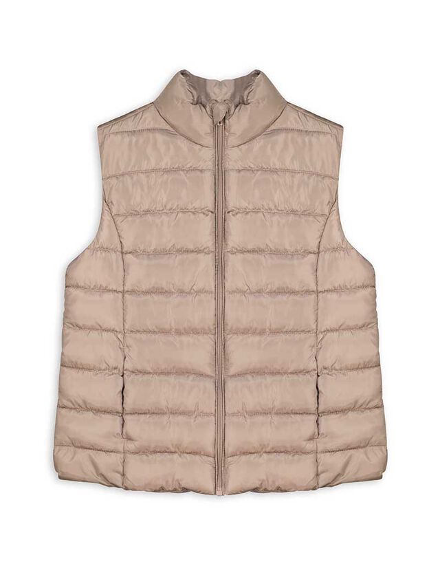 Steppelt mellény - Egyszínű - világos barna