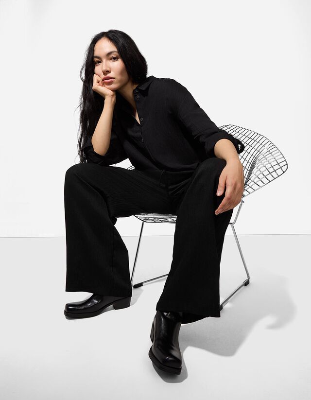 Nadrág - Széles szárú - világos barna