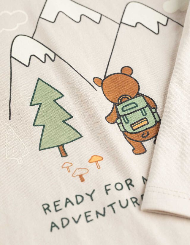 Hosszú ujjú felső - Nyomott minta - vilagoskek