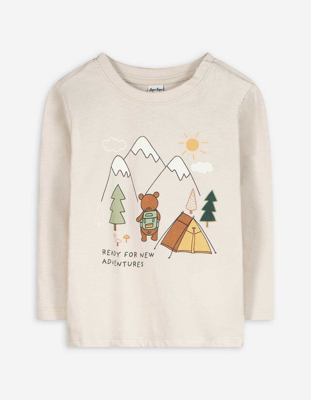 Hosszú ujjú felső - Nyomott minta - vilagoskek