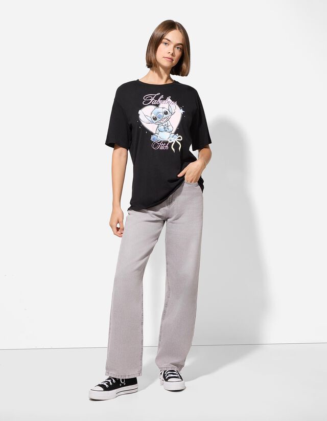 Póló - Lilo és Stitch - fekete