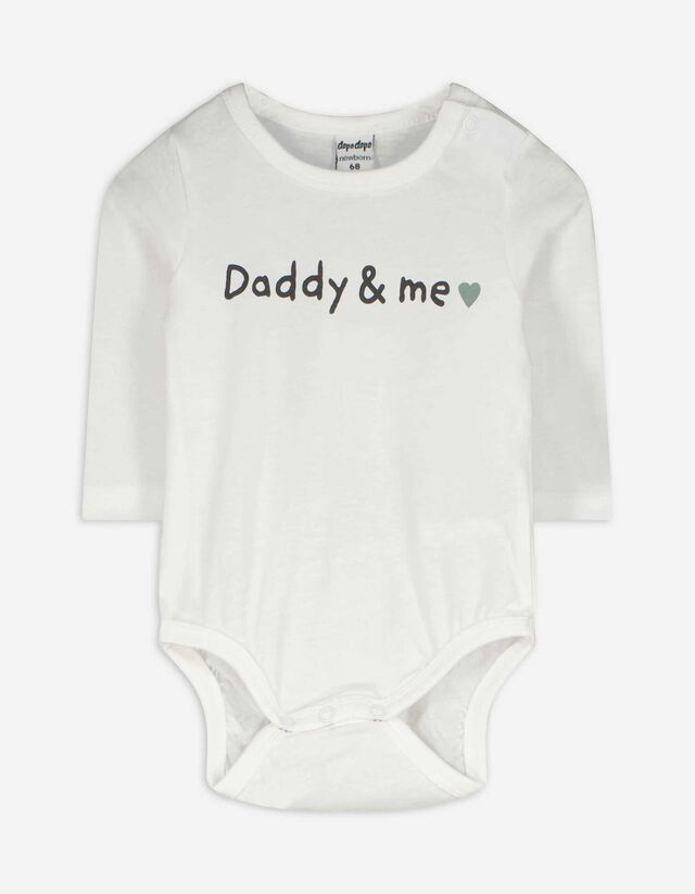 Hosszú ujjú body - Nyomott minta - feher