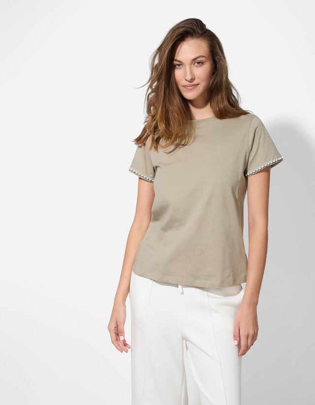 Póló - Gyöngyökkel díszítve - vilagos zold