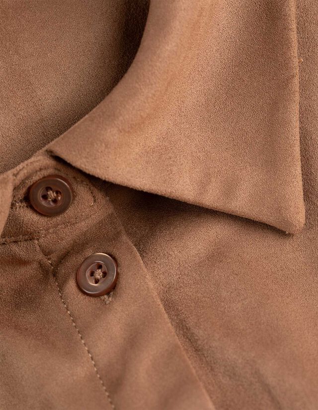 Blúz - Velúr utánzat - sötétzöld