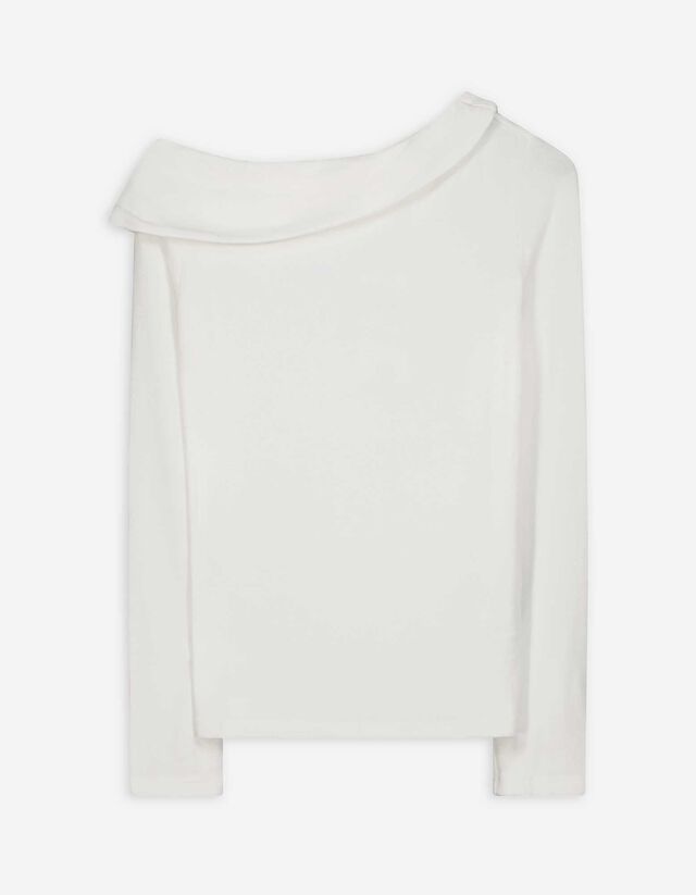 Hosszú ujjú felső - Nyitott vállú - sötétbarna