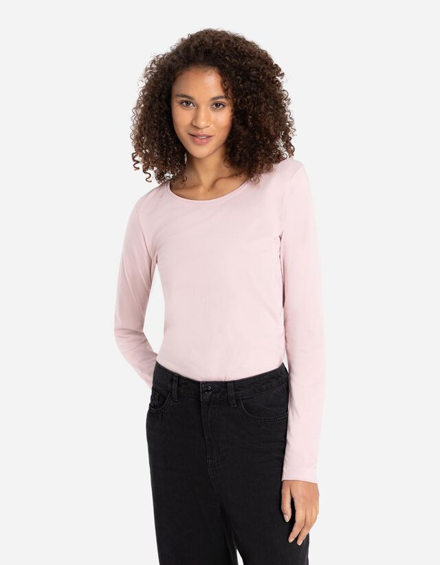 Hosszú ujjú felső - Alapvető - bézs