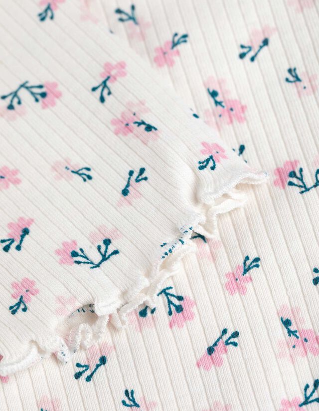 Felsőből és nadrágból álló pizsama szett - Vegyes minta - feher