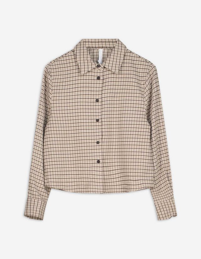 Blúz - Kockás - bézs