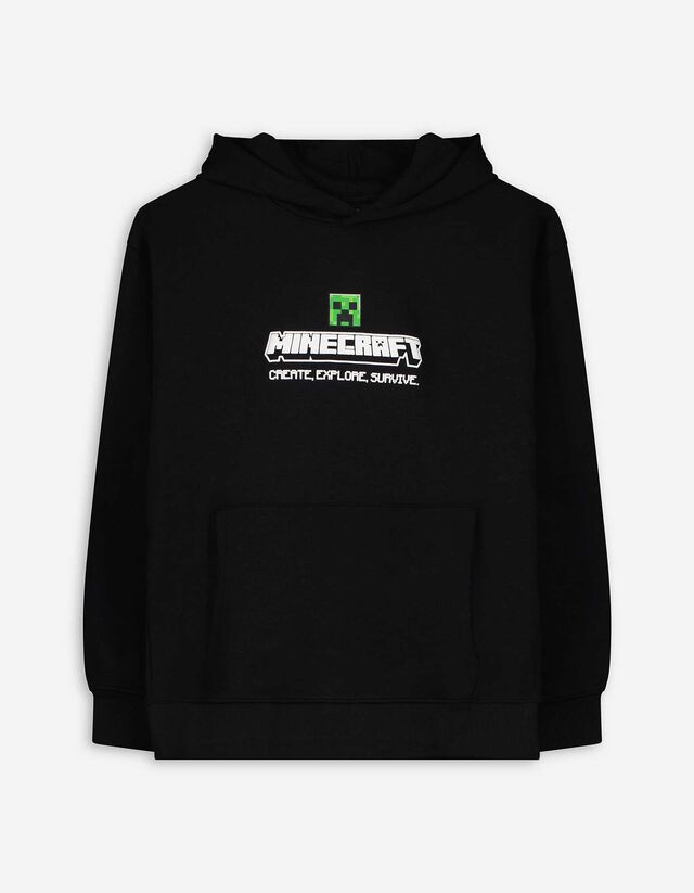Kapucnis felső - Minecraft - fekete