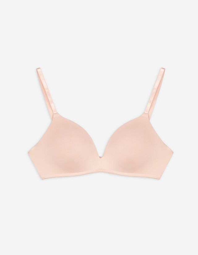 Merevítő nélküli melltartó - mikroszálas - rozsaszin