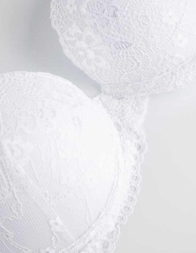 Push-up melltartó - merevítővel - feher