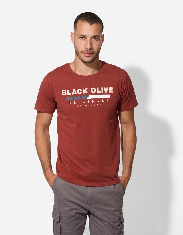 Póló - Kerek nyakkivágás - mélyvörös