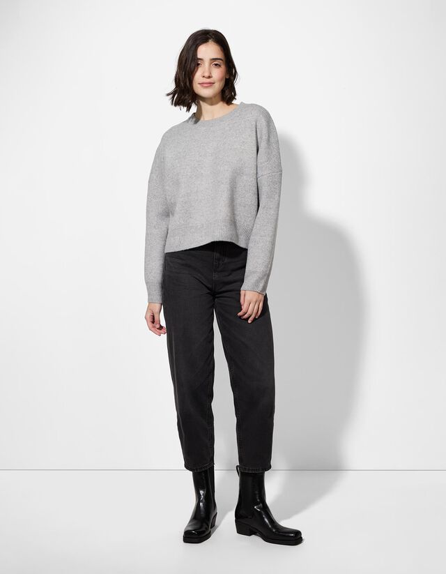 Pulóver - Túlméretezett fazon - vilagos szurke