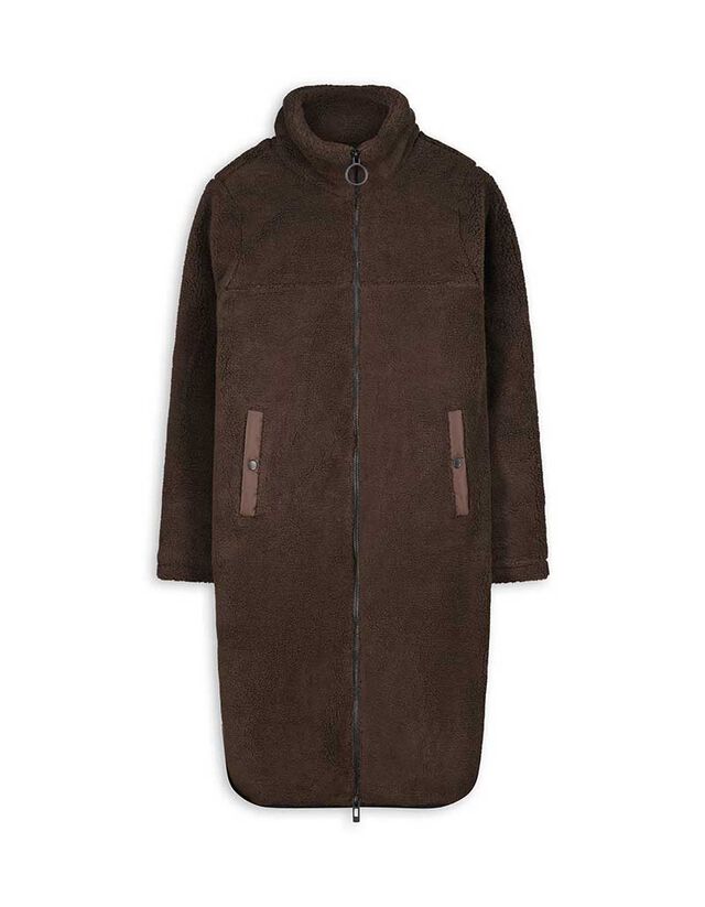 Kabát - Plüss - sötétbarna