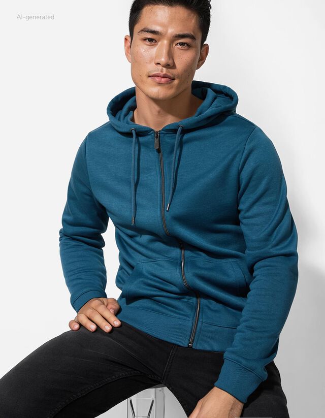 Cipzáros melegítőfelső - Zsinóros kapucni - sotetkek