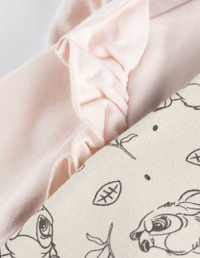 Melegítőfelsőből és leggingből álló szett - Bambi - rozsaszin