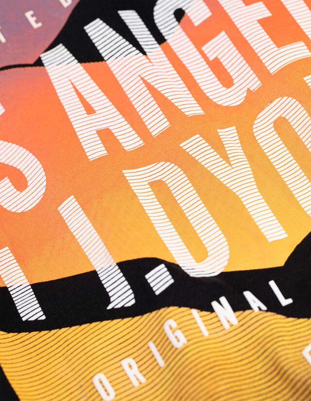 Póló - Nyomott minta - fekete