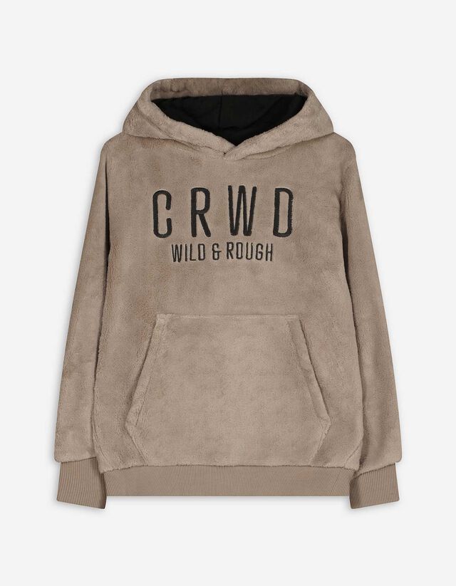 Kapucnis felső - Plüss - zöld