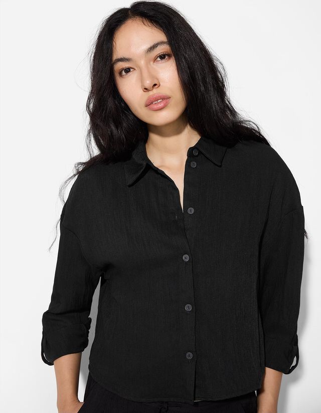 Blúz - Egyszínű - világos barna