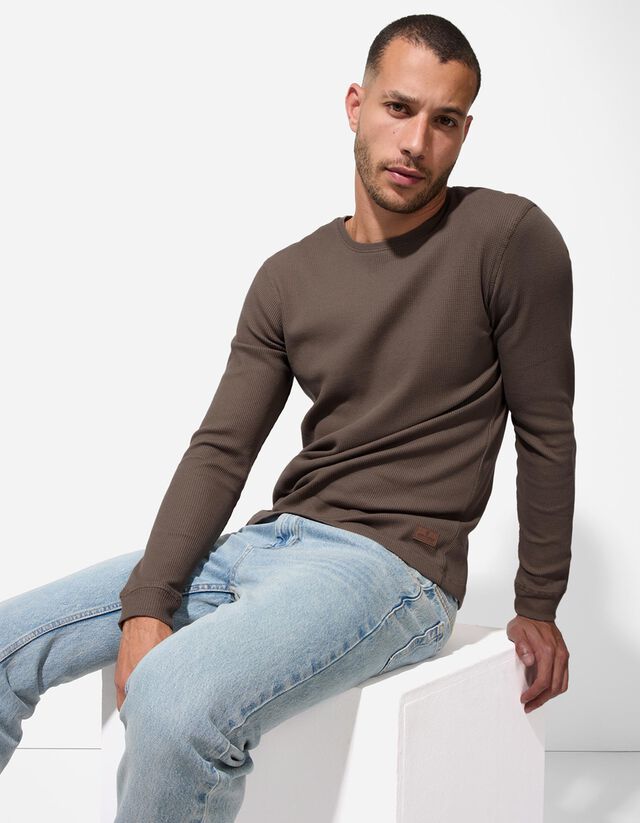 Hosszú ujjú felső - Normál fazon - szürke