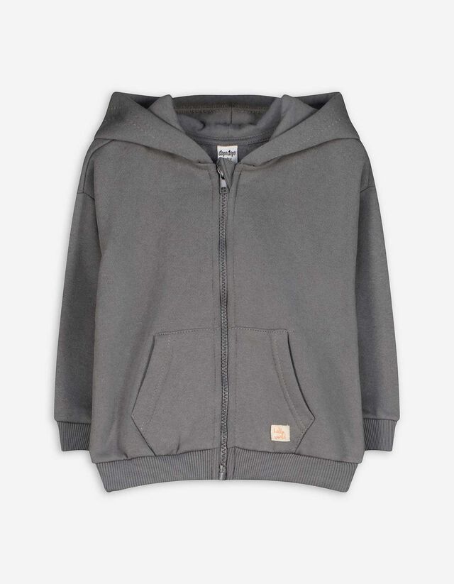 Cipzáros melegítőfelső - Pamut keverék - szürke