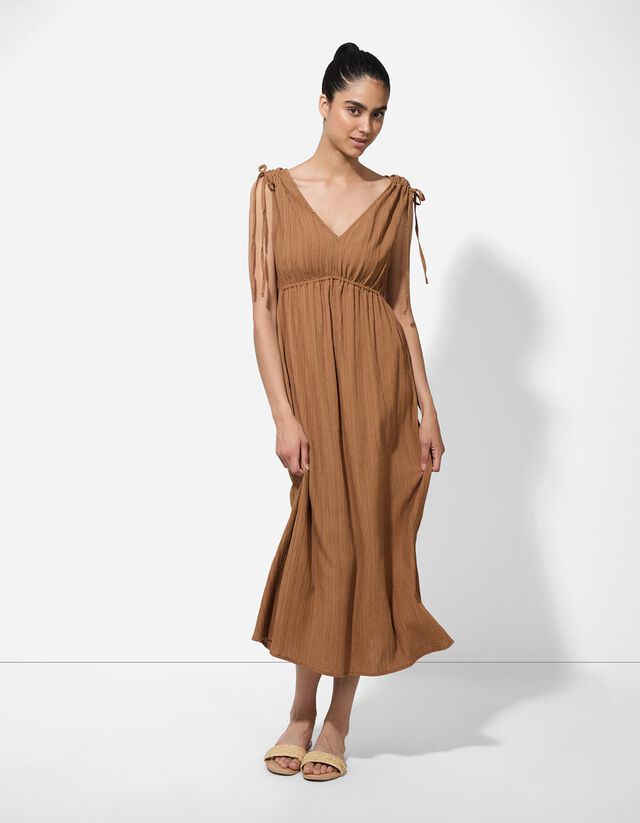 A-vonalú ruha - V-kivágás - fekete