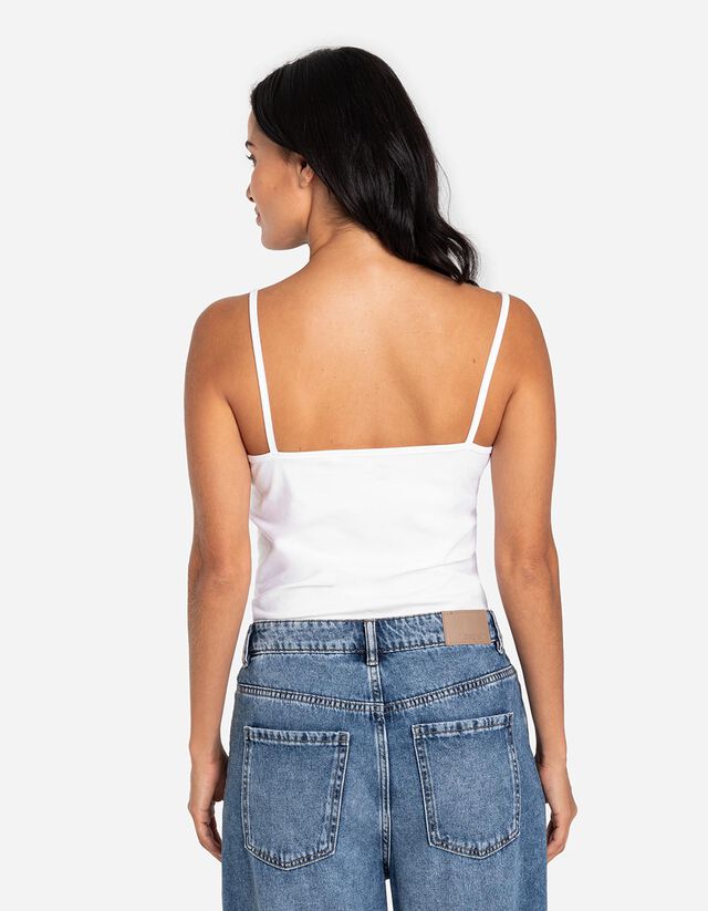 Ujjatlan felső - Spagettipántos - vilagos szurke