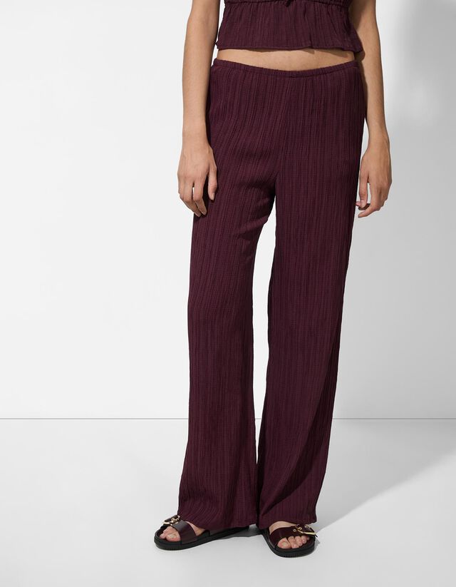 Bő nadrág - Viszkózkeverék - sotetlila