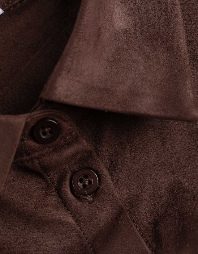 Blúz - Velúr utánzat - sötétzöld